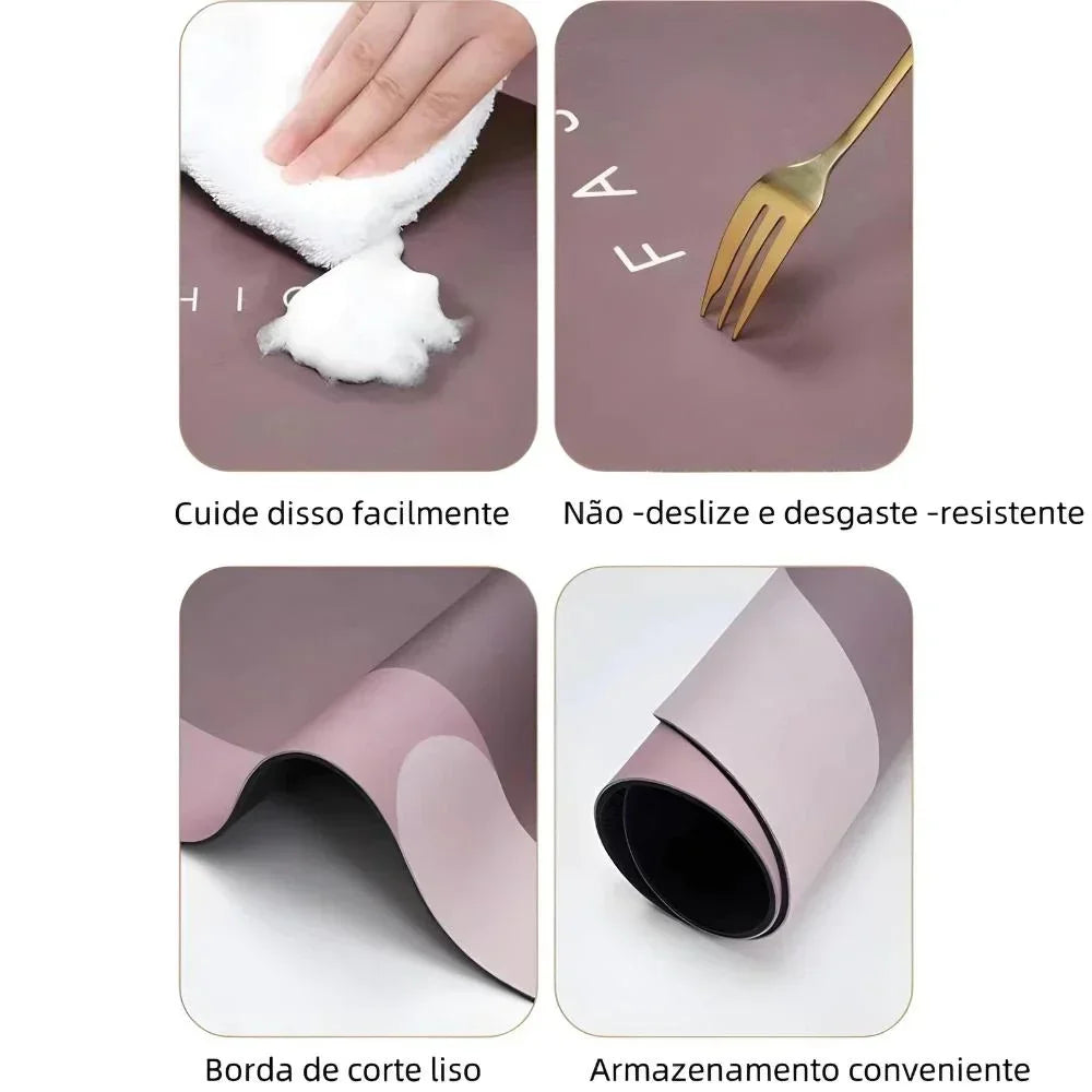 Tapete Retangular - Multifuncional - Absorção Rápida- Antiderrapante.