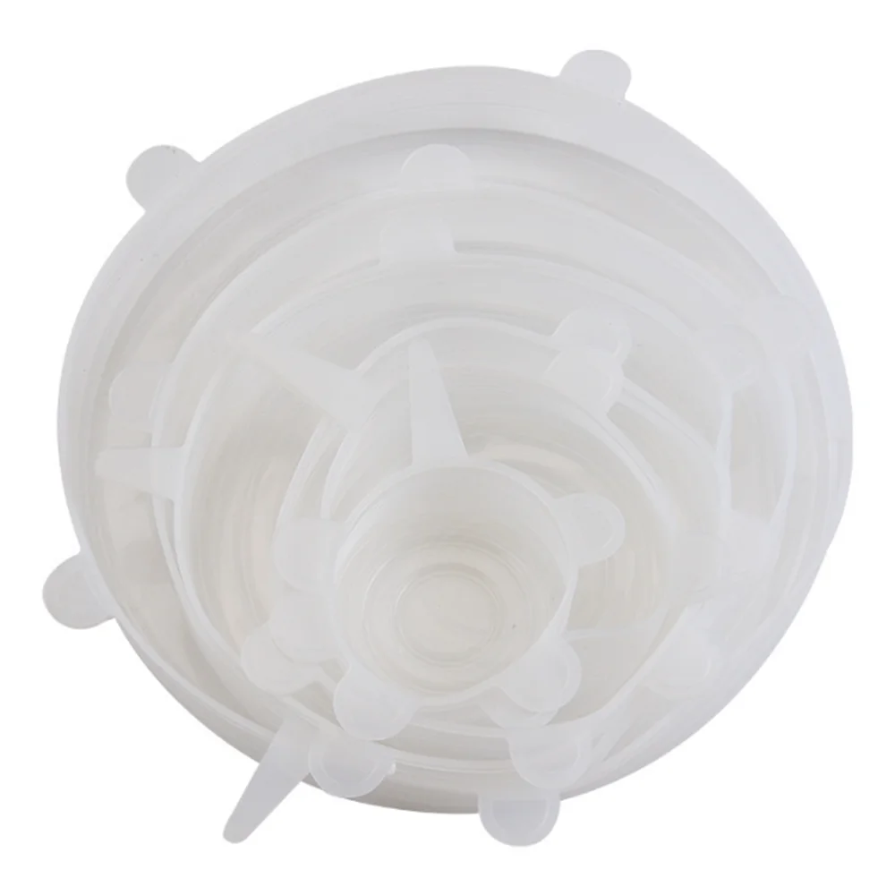 Kit 6 Tampas de Silicone Reutilizáveis – Elásticas e Universais